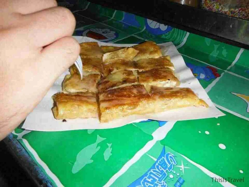 rotee de leche condensada y plátano