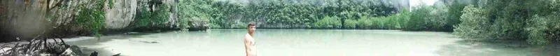 kike en la laguna de las Hong Island
