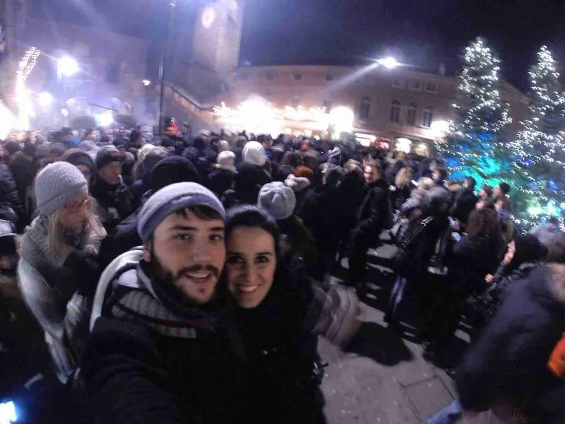 celebrando Año nuevo 2015 en Bergamo