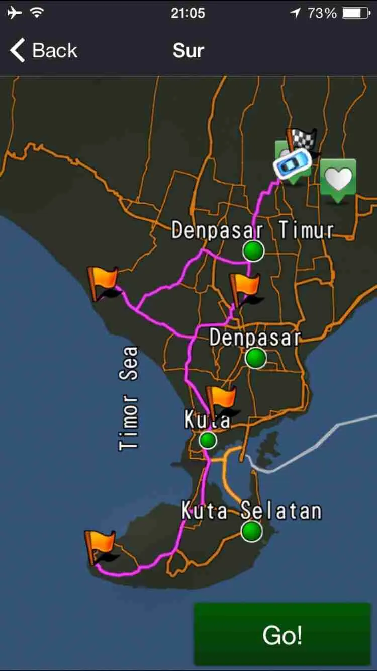 ruta gps de hoy