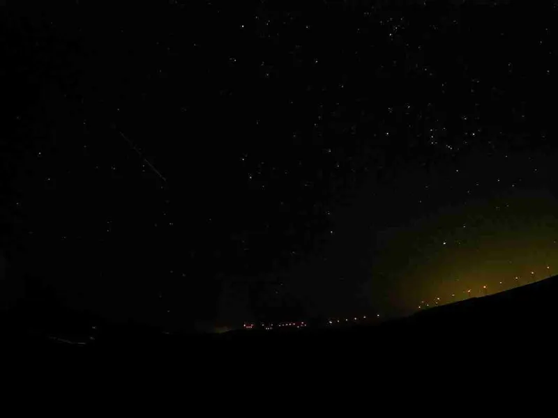 anochece desde la cápsula