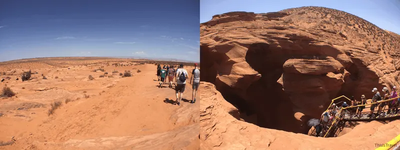 de camino al Antelope Canyon
