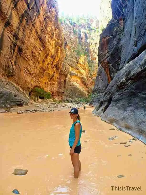 Pisando el rio Virgin, the Narrows