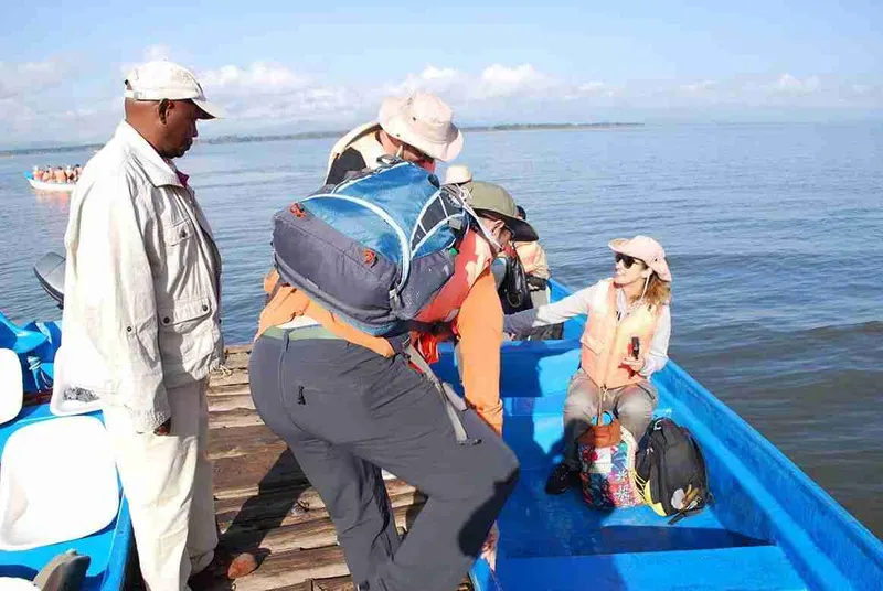 subiendo a la barca