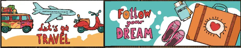 Ilustración con el lema «Follow your dreams»