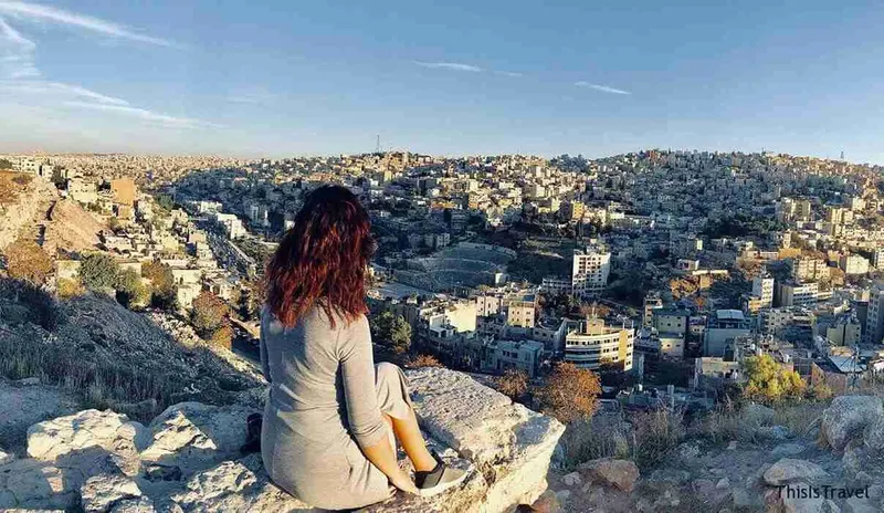 vistas de Amman desde la ciudadela