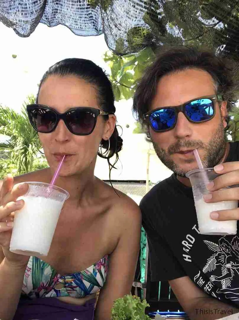 Delicioso smothie de coco