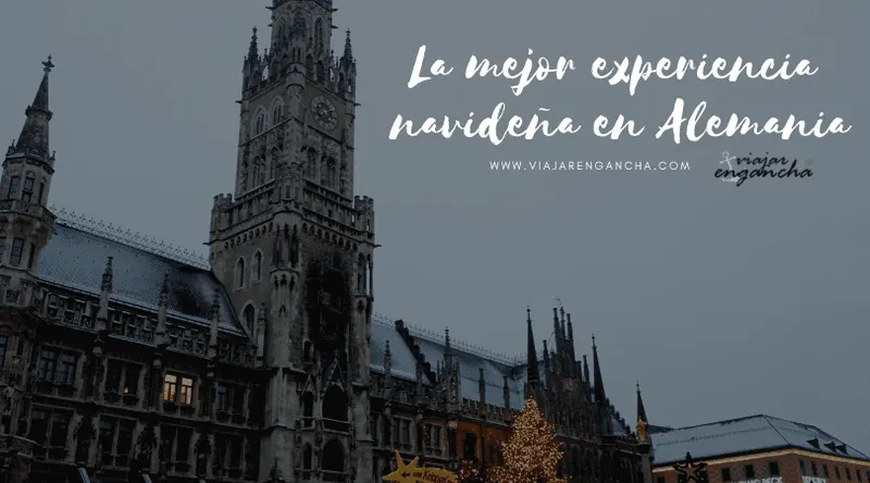 Catedral alemana bajo un cielo gris, con el rótulo de Viajar Engancha
