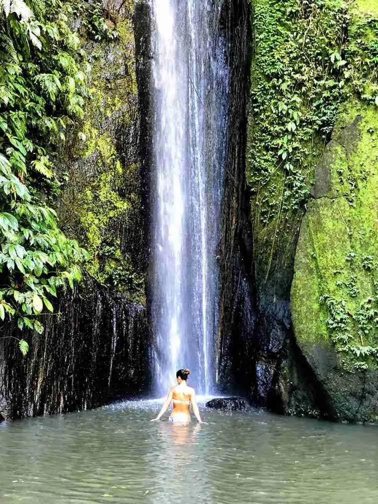 cascada natural de Bali, en plena naturaleza
