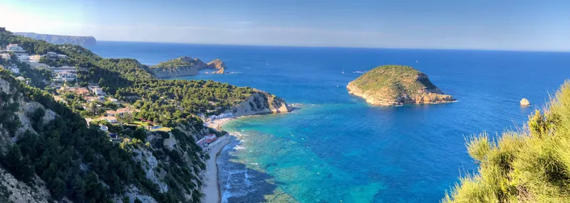 cala Portichol o cala Barraca desde mirador Falzia, Javea