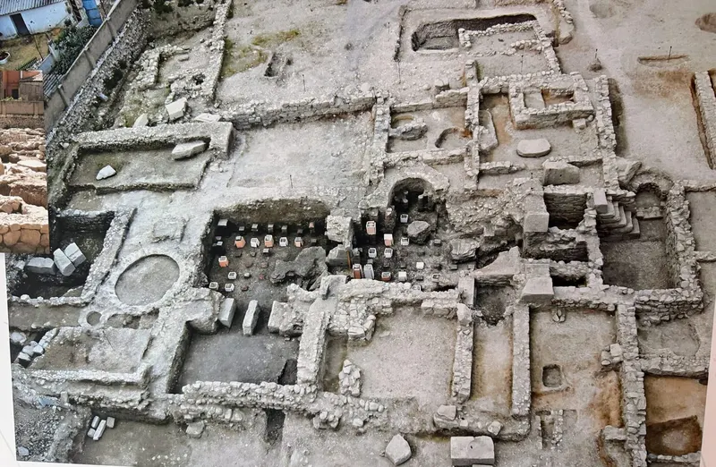 Detalle de foto panoramica de las termas de Allon, en la VilaJoiosa