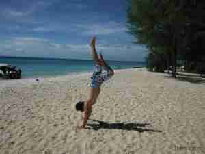 kike haciendo de las suyas en Bamboo island