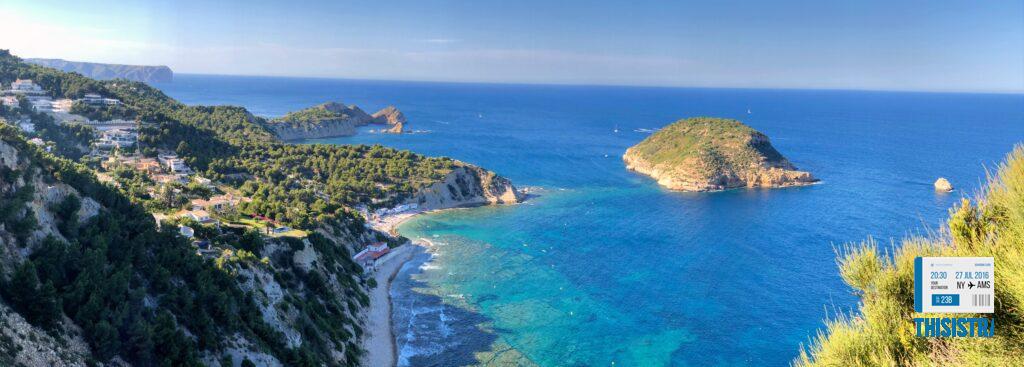 cala Portichol o cala Barraca desde mirador Falzia, Javea