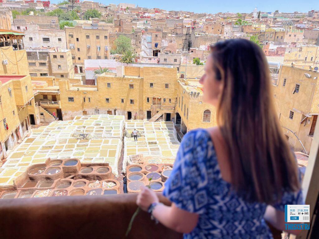 retrato de los curtidores de Fez, Marruecos