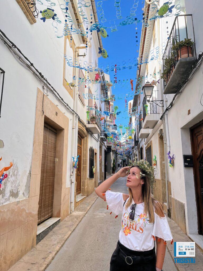 Detalle de las calles de Jávea, Alicante