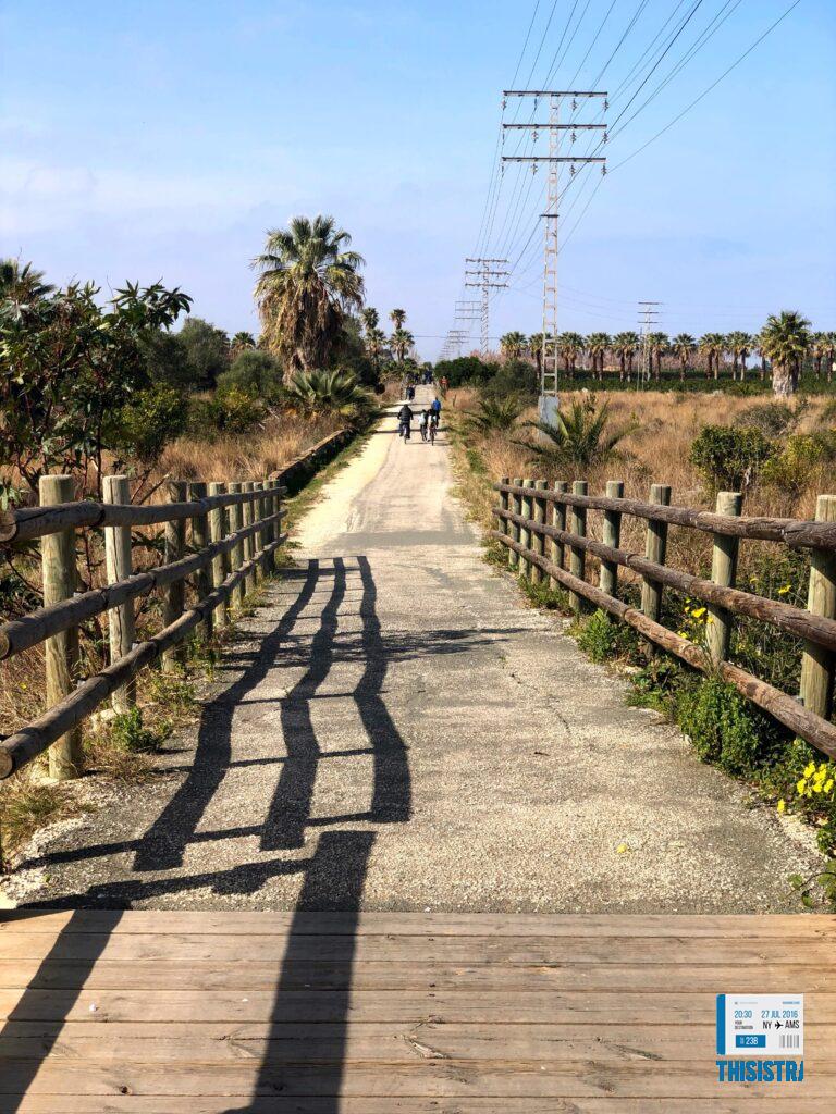 detalle de la via verde de Denia