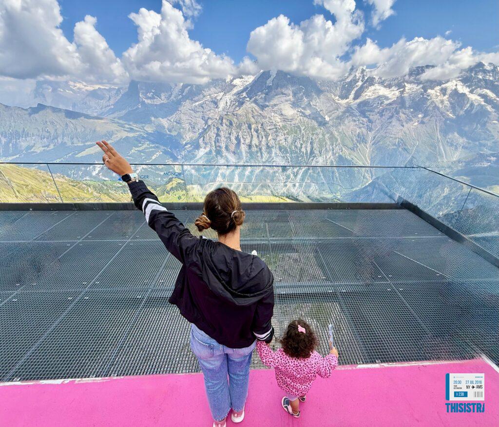 vistas desde estación intermedia de Birg, ANgela y Kiara