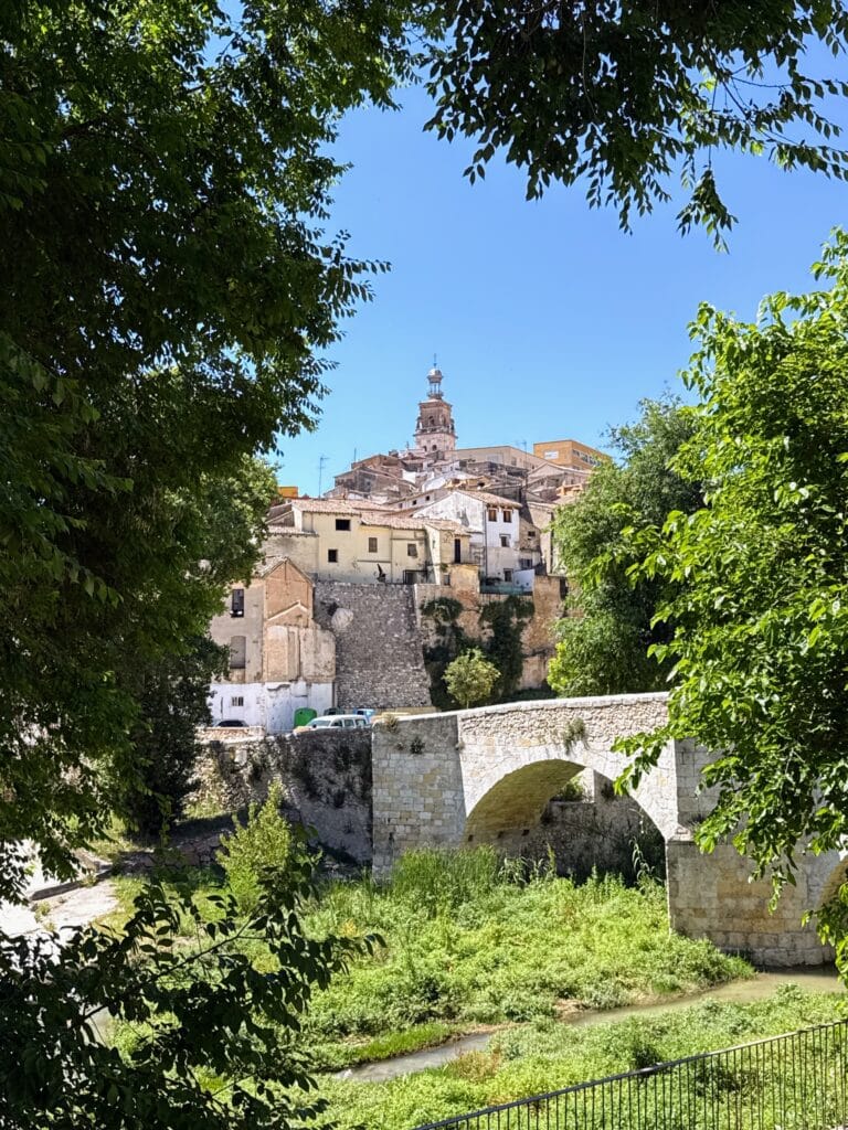 detalle de las vistas de Ontinyent desde el Rio Clariano